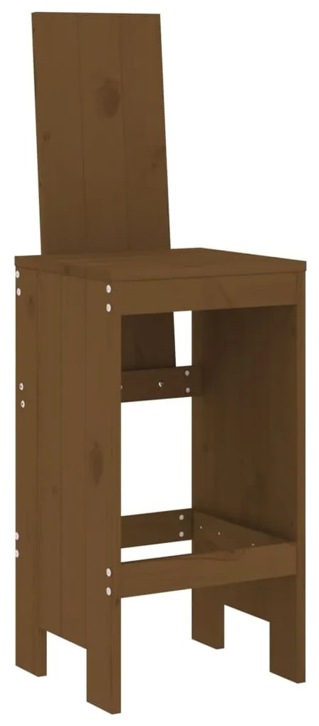 Cadeiras de bar 2 pcs 40x42x120 cm pinho maciço castanho-mel
