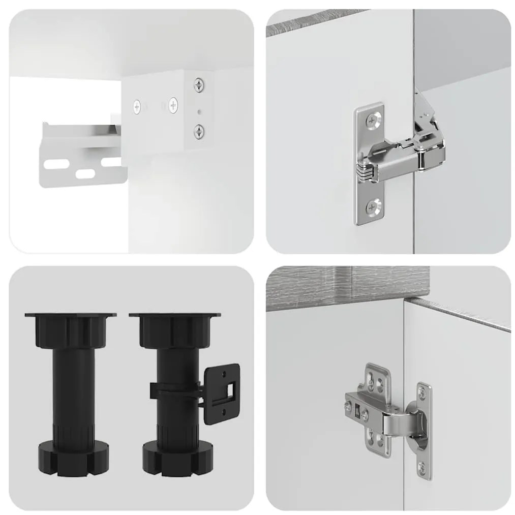 14 peças armário de cozinha conjunto Lucca cinza sonoma