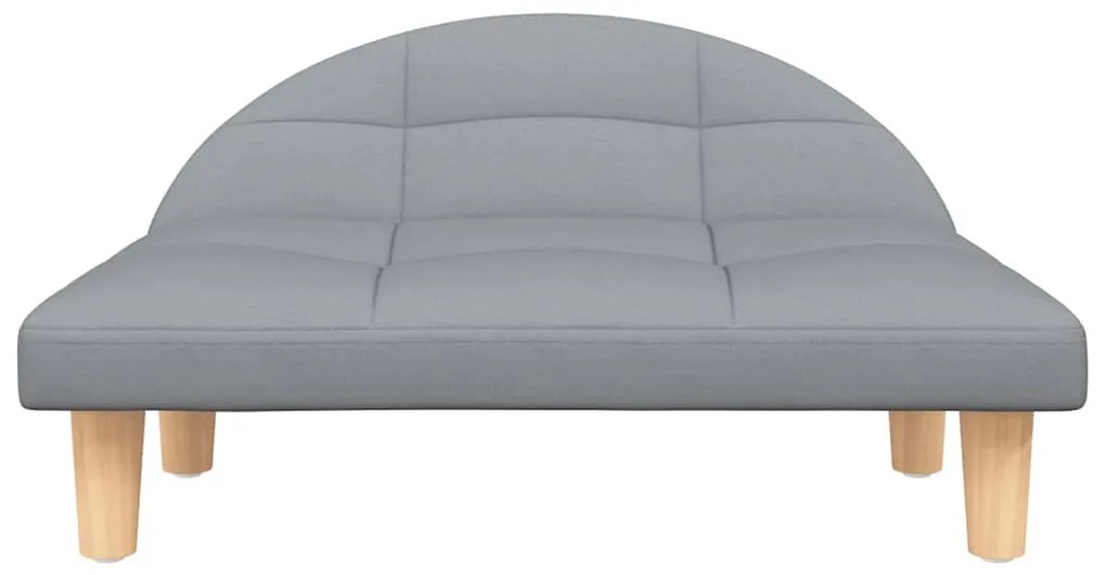 Cama para cães 70x52x30 cm tecido cinzento-claro