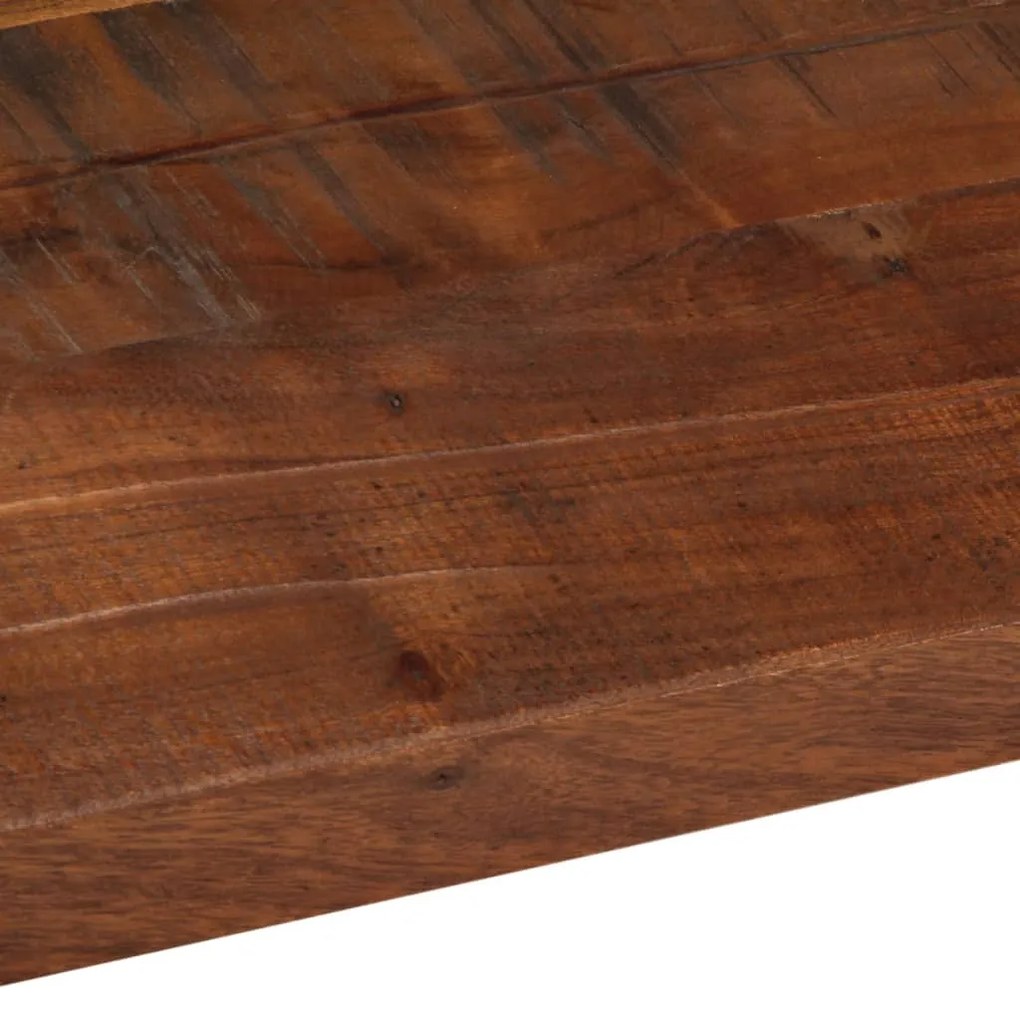 Tampo de mesa retangular 120x50x2,5cm madeira recuperada maciça