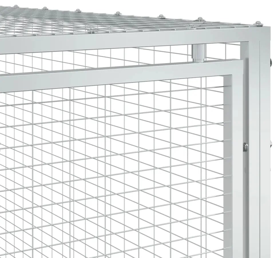 Casota p/ cães c/ parque 197x396x110 cm aço galvaniz. antracite