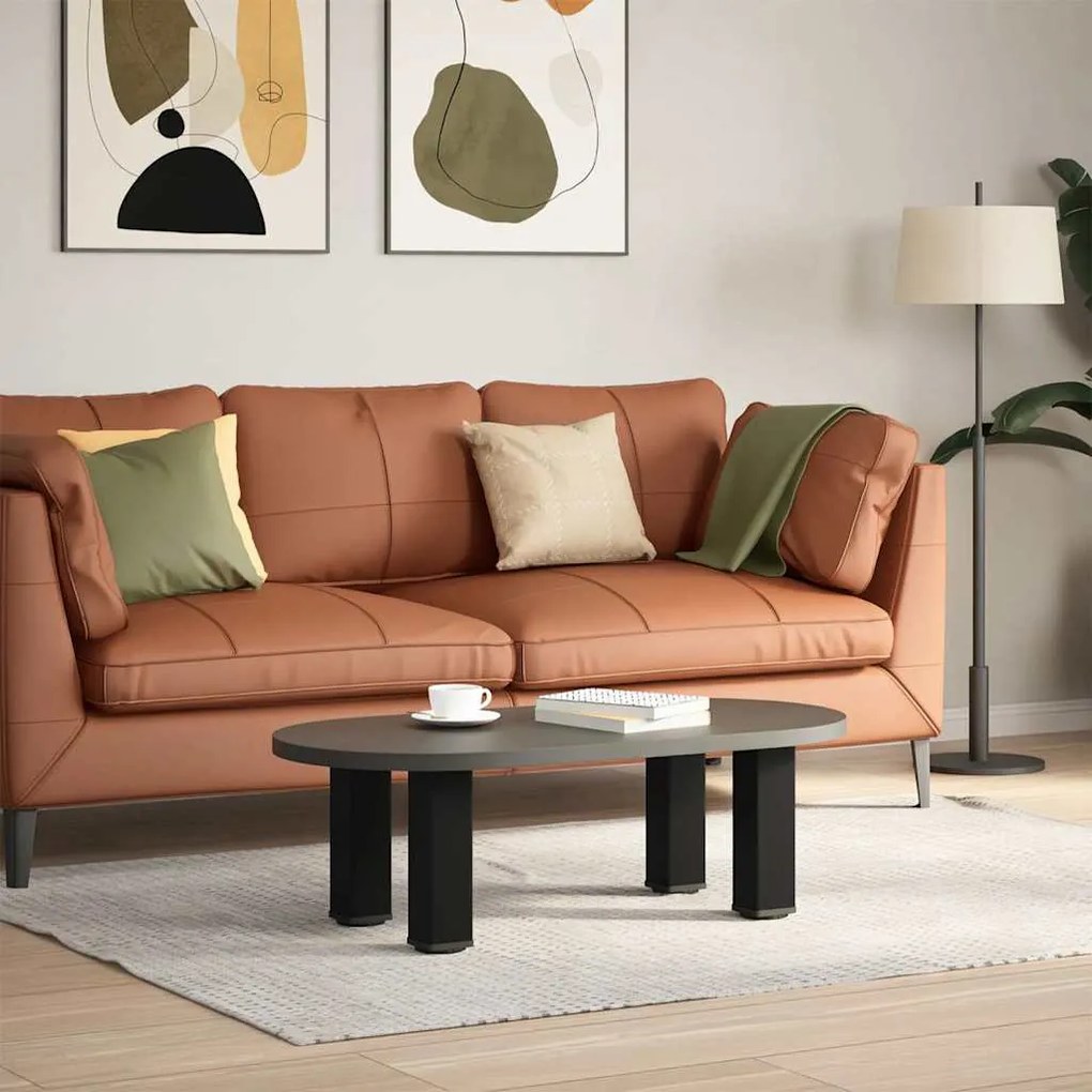 Pés para mesa de centro 4 peças, preto, 42-44 cm, aço