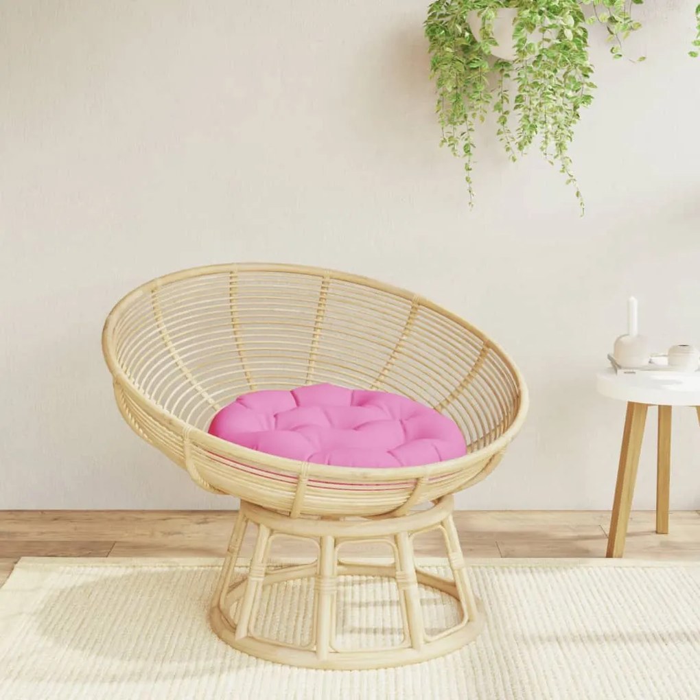 vidaXL Almofadão redondo Ø 60 x11 cm tecido oxford rosa