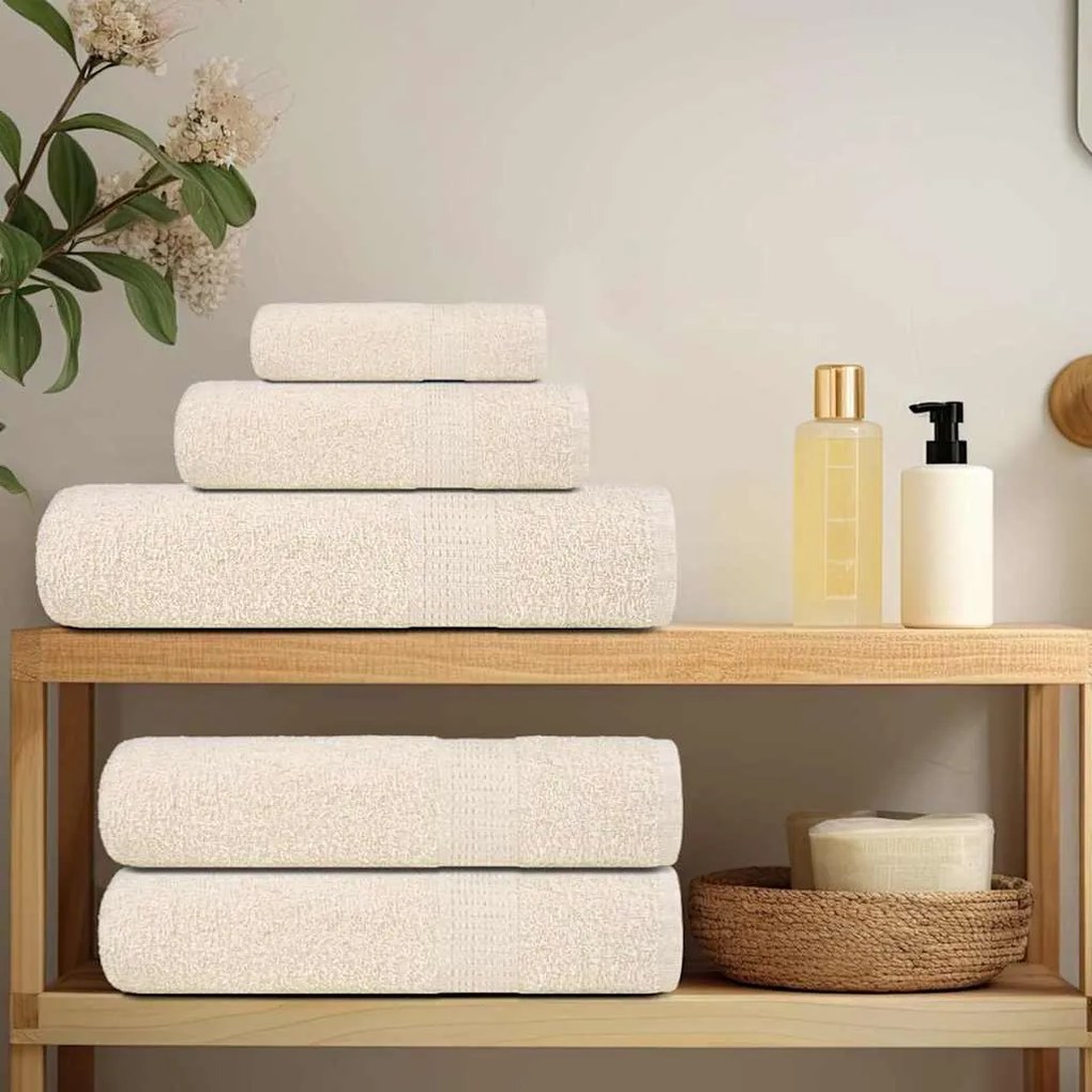 Toalhas de banho 10 pcs 100x150 cm 360 gsm 100% algodão creme