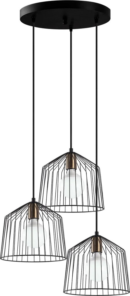 Candeeiro de Teto Cat – Preto Antigo – 50 x 50 x 121 cm