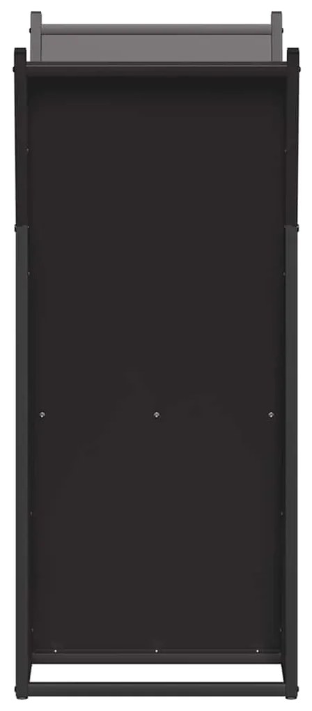 Suporte para lenha 69,5x35x81 cm aço laminado a frio preto
