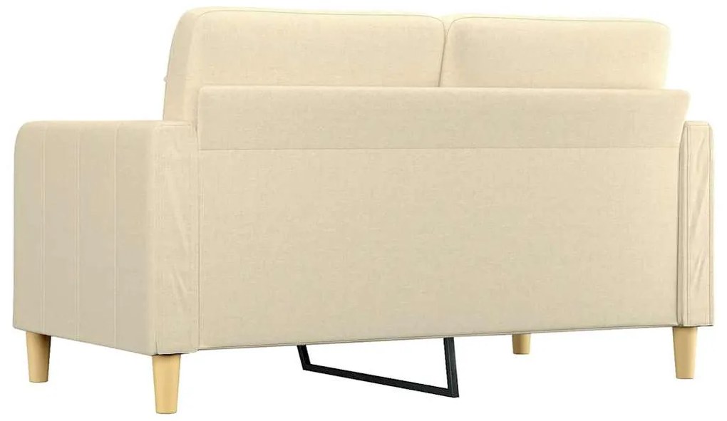 Sofá de 2 lugares tecido 140 cm cor creme