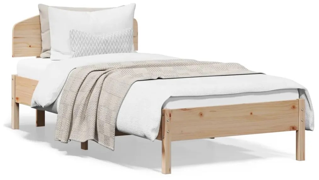 vidaXL Cama sem colchão 90x200 cm madeira de pinho maciça