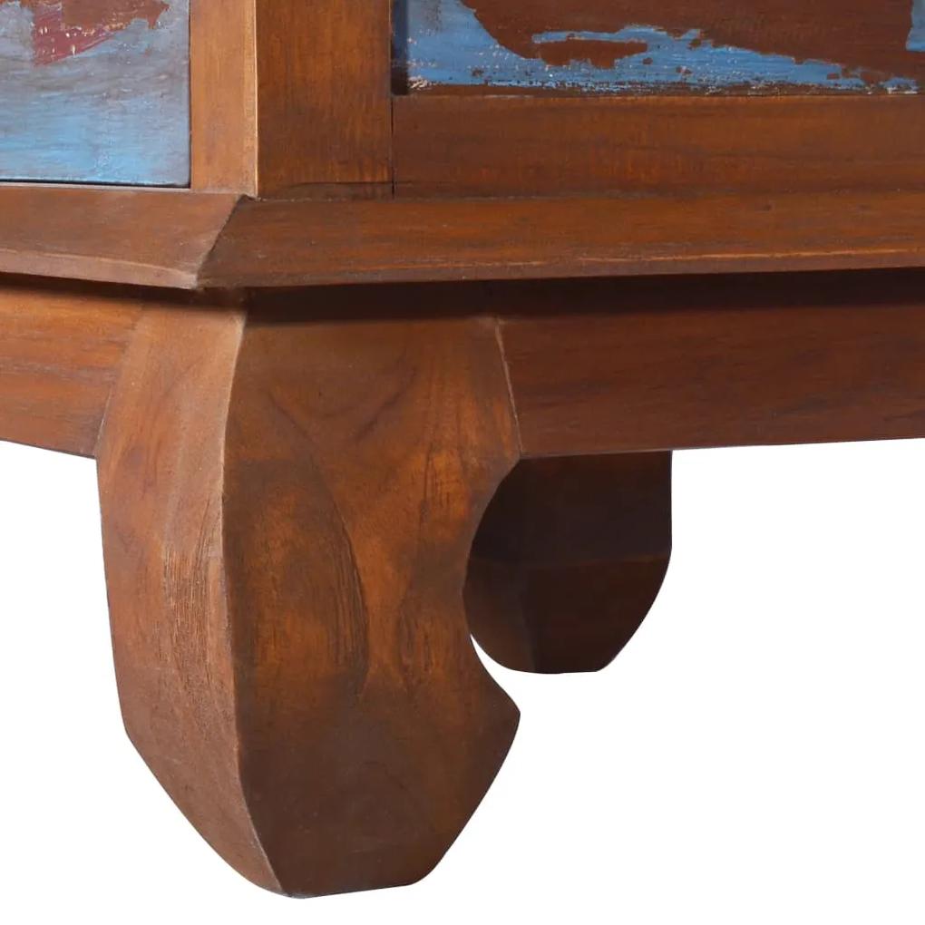 Mesa de cabeceira 45x35x40 cm madeira de teca recuperada