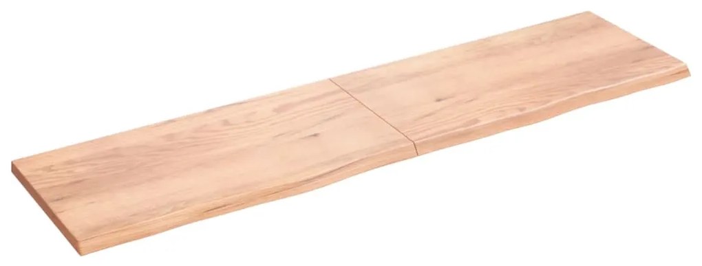 vidaXL Prateleira de parede 200x50x(2-4) cm carvalho tratado castanho