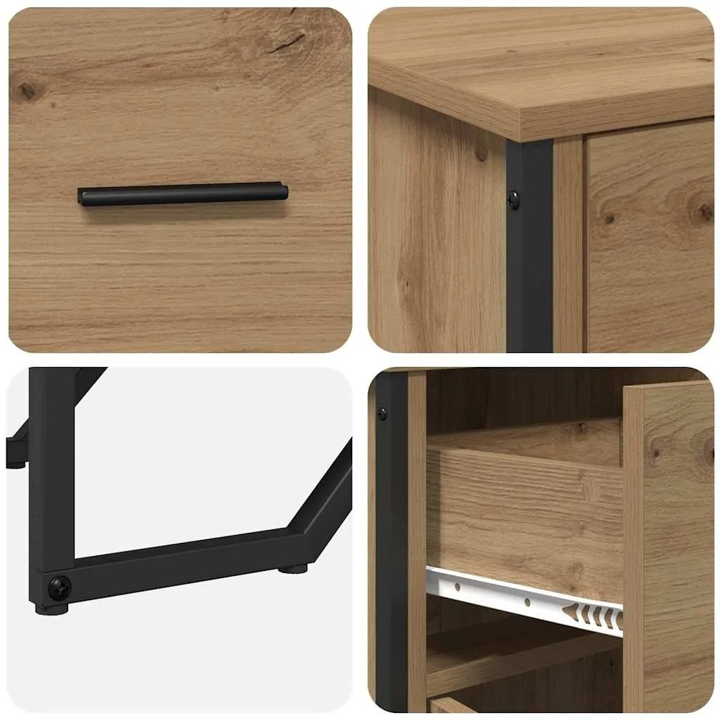 Aparador Artisan Oak 97x32.5x74.5 cm Madeira Compósita
