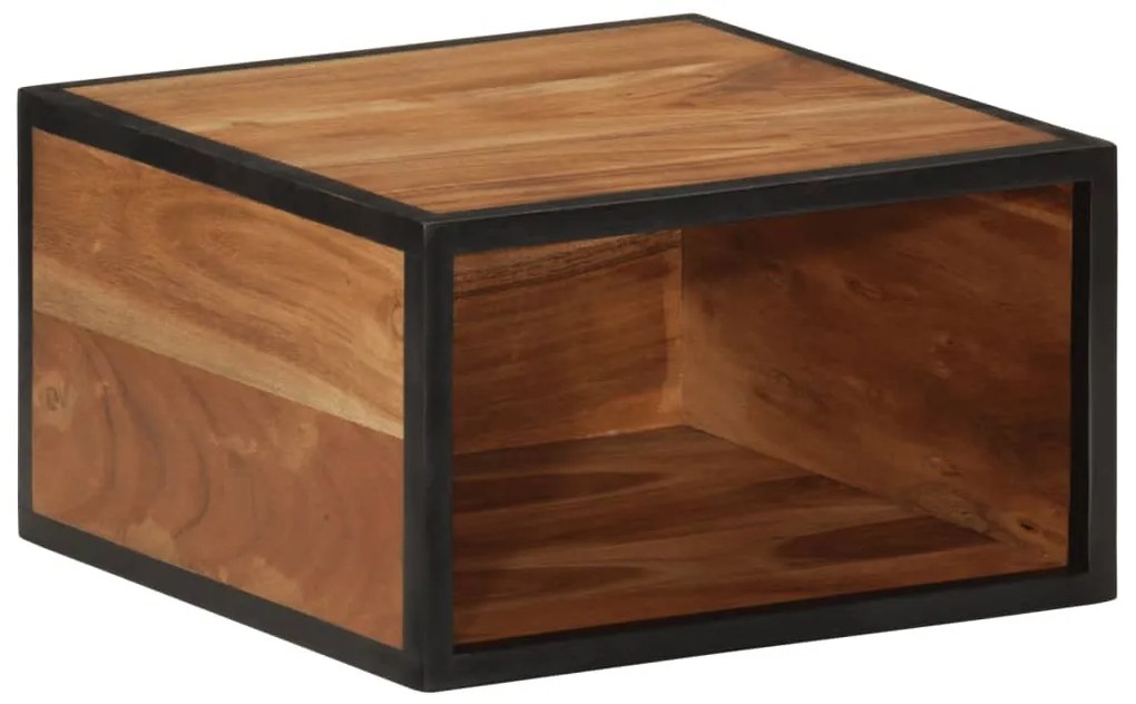 Mesa de cabeceira de parede 35x35x20 cm madeira acácia maciça