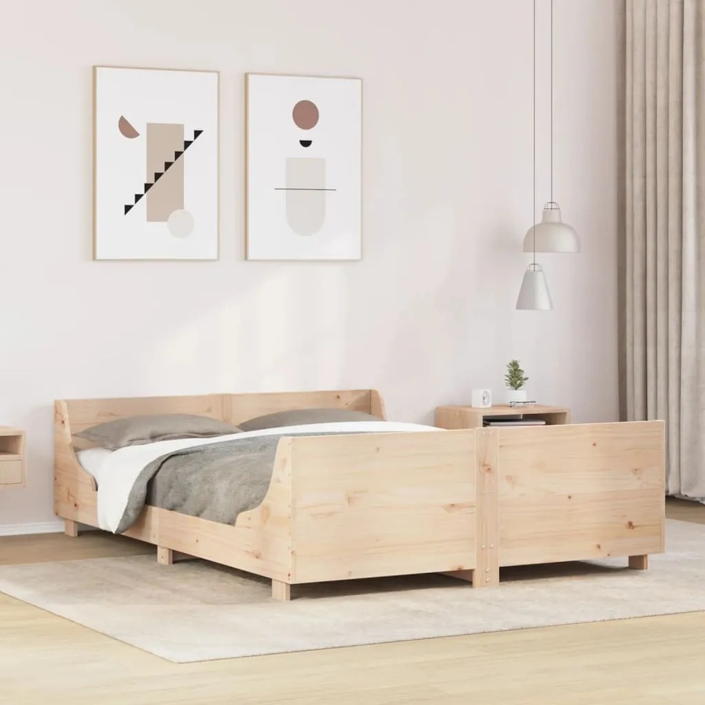 Cama sem colchão 120x190 cm madeira de pinho maciça