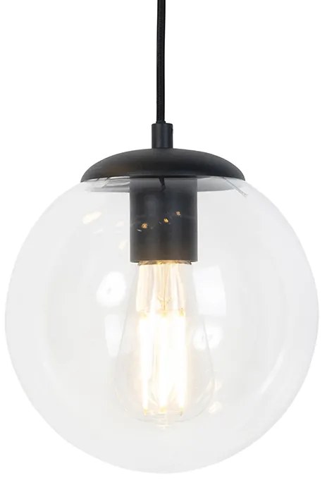 Candeeiro de suspensão Art Deco preto 7 luzes - Pallon