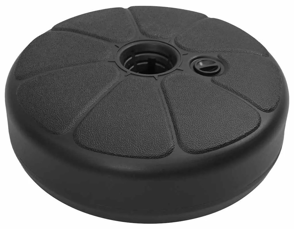 Base para guarda-sol com areia/água 15 L preto