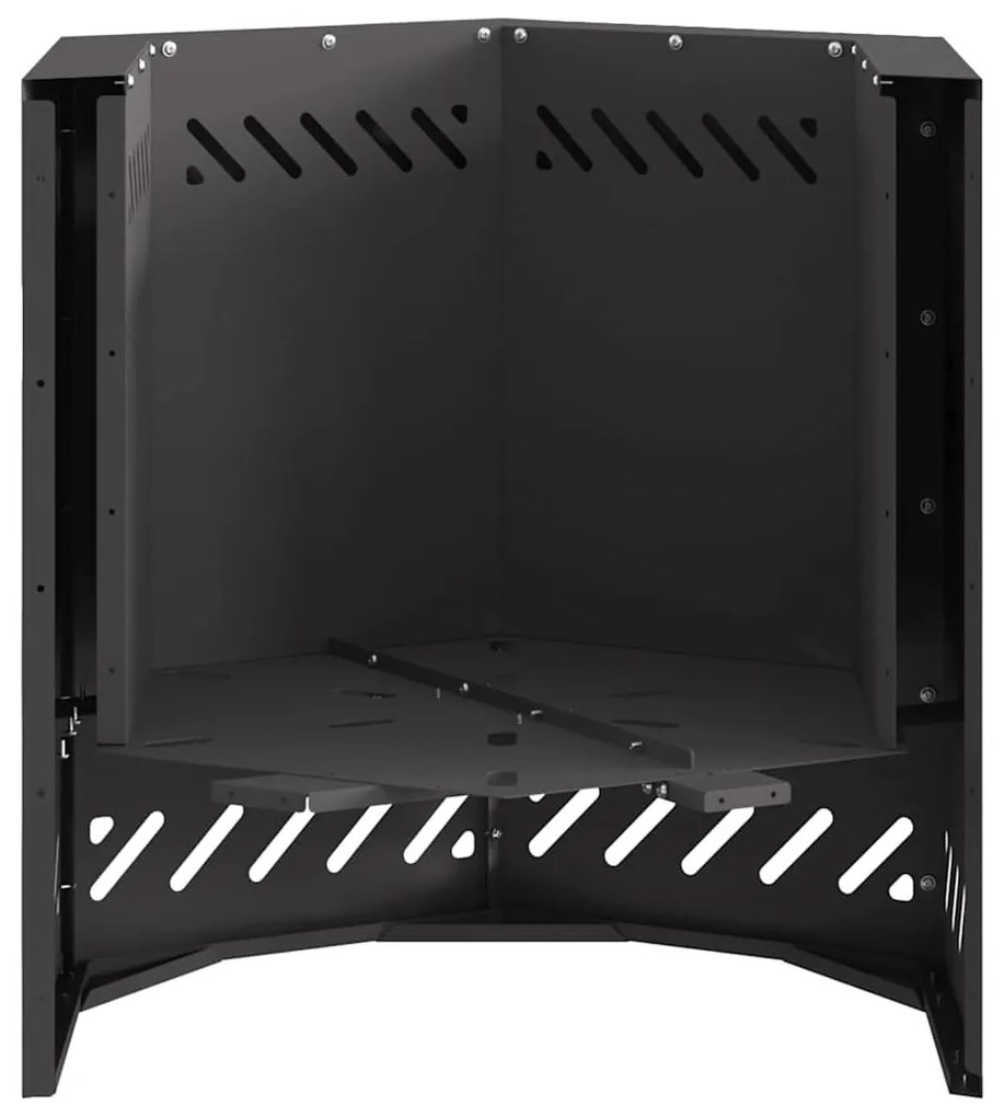 Fogueira Sem Fumaça Hexagonal Preta 48x48x51 cm Aço