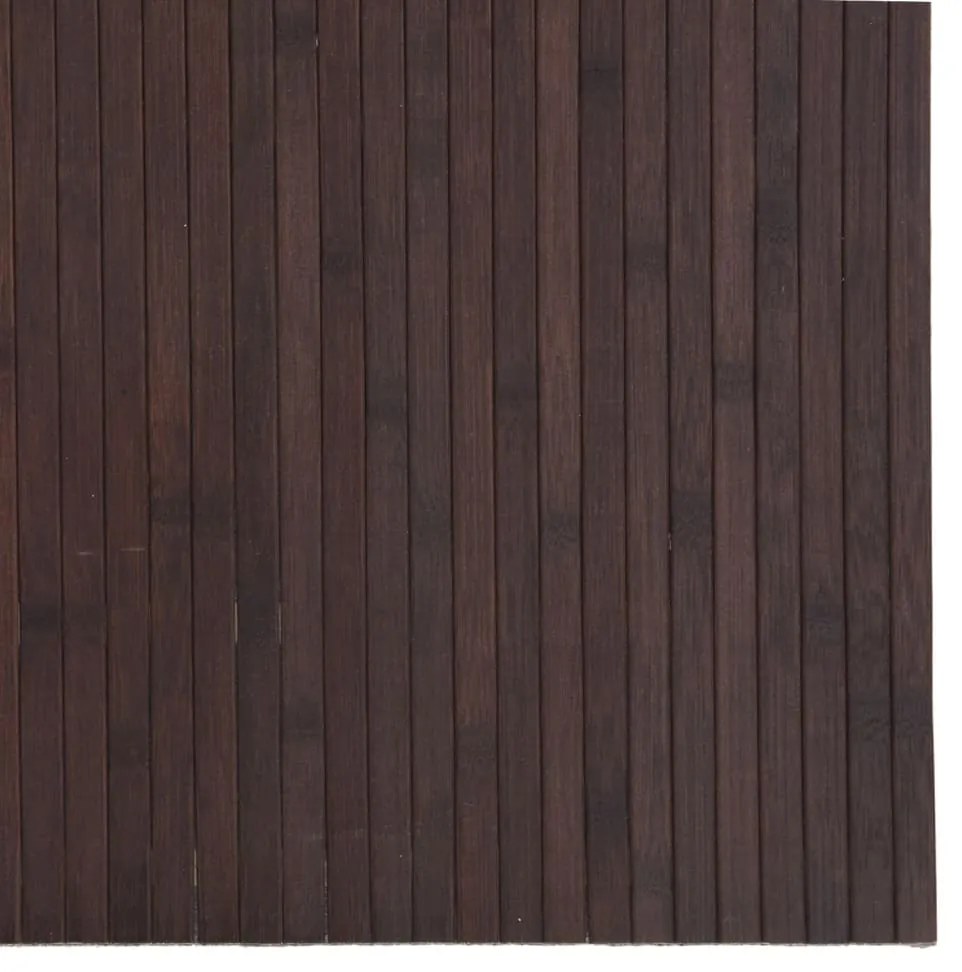 Tapete retangular 80x100 cm bambu castanho-escuro