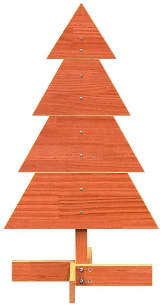 Árvore de Natal decorativa 80 cm pinho maciço castanho-mel