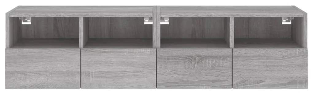 Móveis parede p/ TV 2pcs 60x30x30cm deriv. madeira cinza sonoma