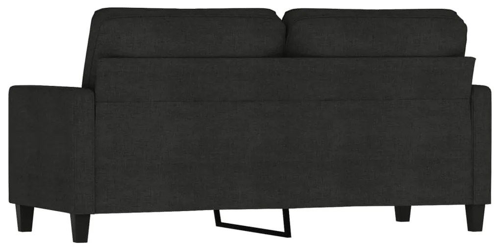 Sofá de 2 lugares tecido 140 cm preto