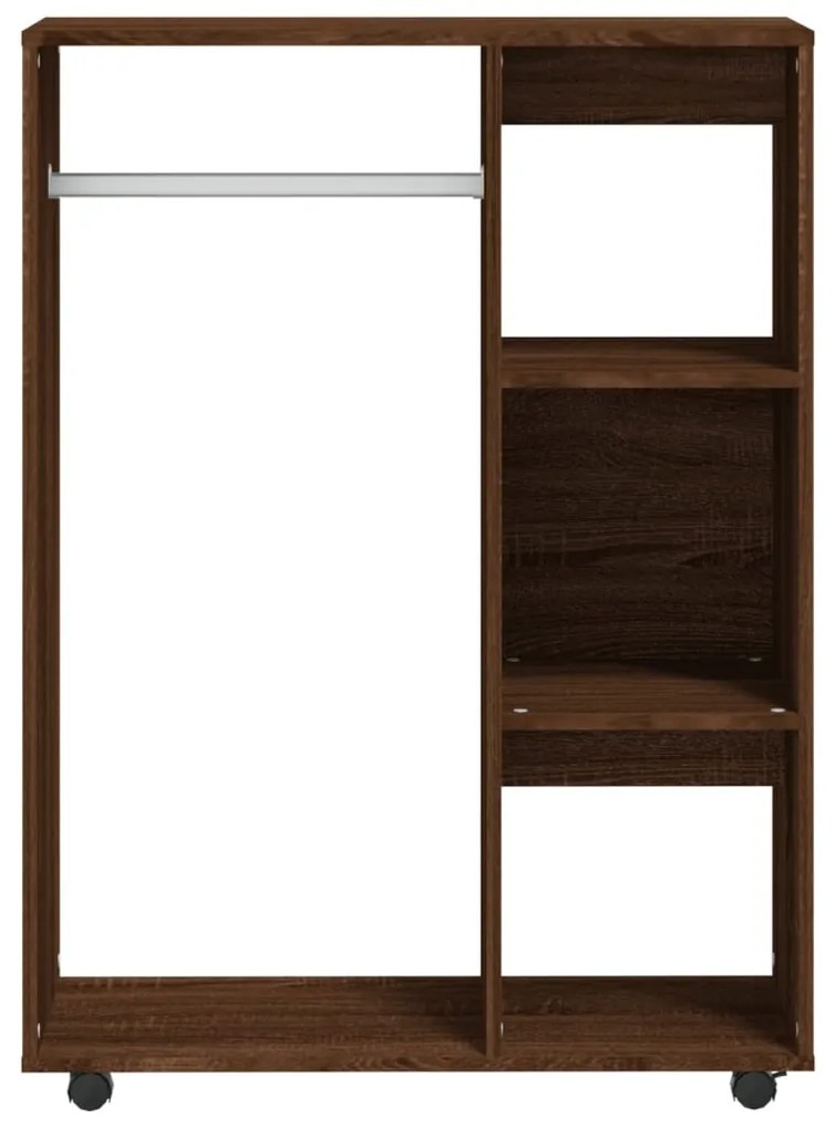 Roupeiro 80x40x110 cm derivados de madeira carvalho castanho