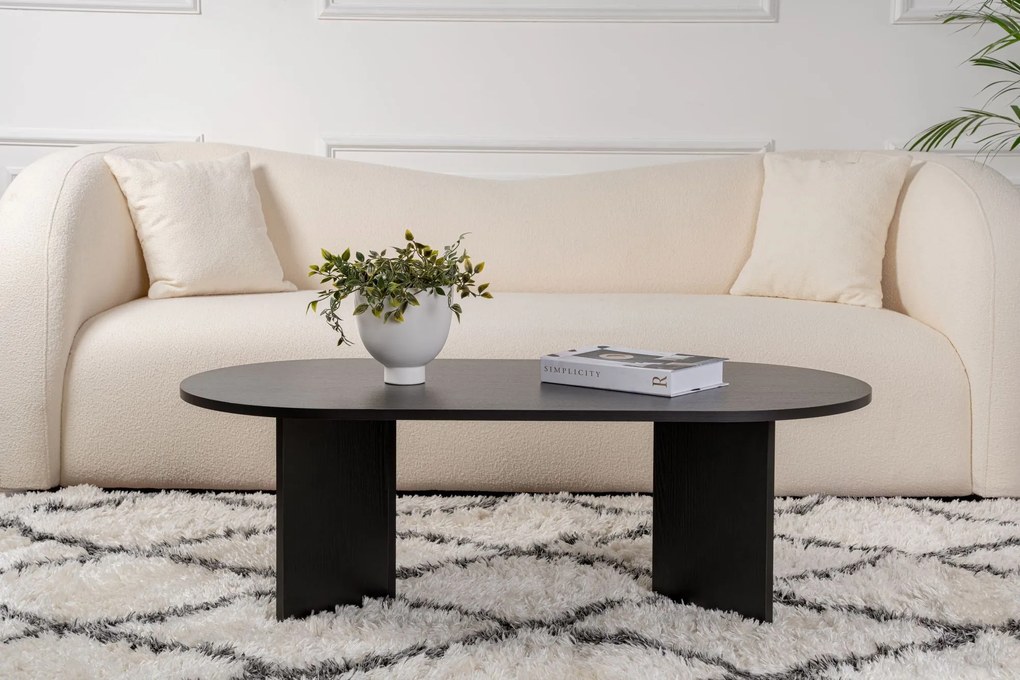 Mesa de Centro Sable – Preto Madeira – 119x40x60 cm