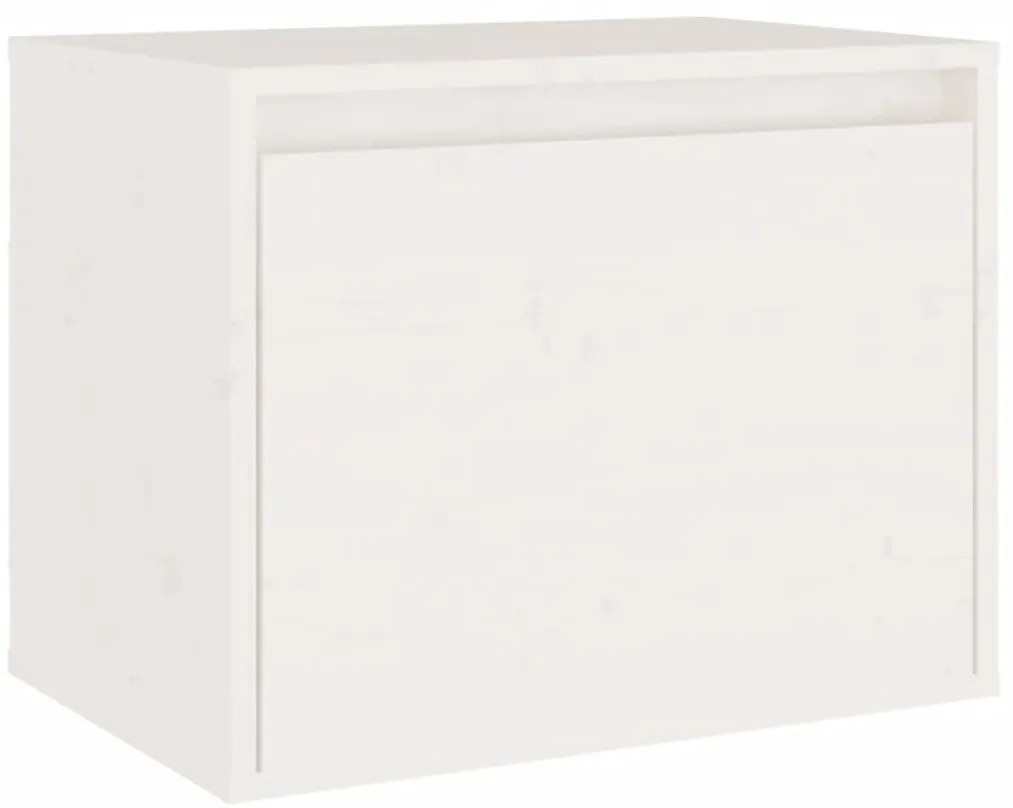 Móveis de TV 4 pcs madeira de pinho maciça branco