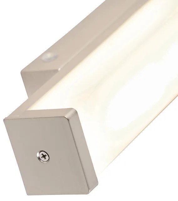Candeeiro de parede para casa de banho em aço 32 cm com LED IP44 - Cascada