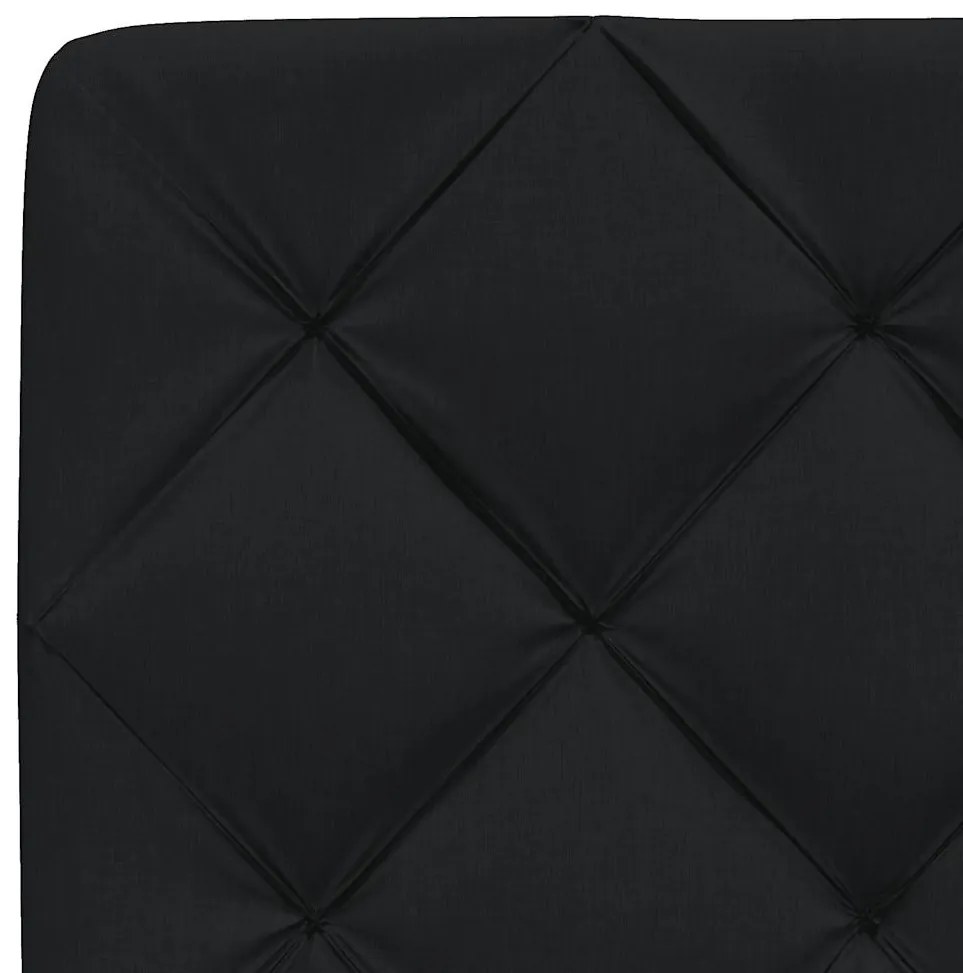 Cama com colchão 180x200 cm tecido preto