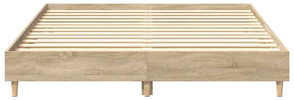 Estrutura cama sem colchão 150x200 cm carvalho sonoma