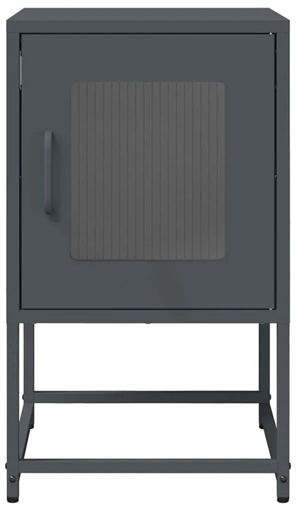 Mesa de cabeceira 36x39x60,5 cm aço laminado a frio antracite