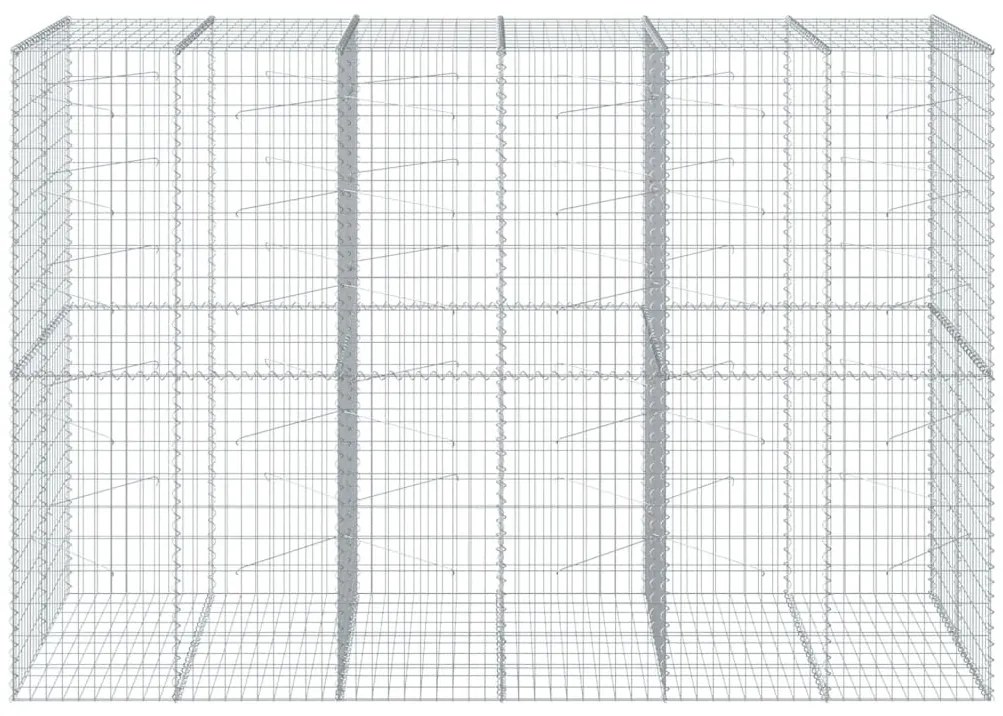 Cesto gabião com cobertura 300x100x200 cm ferro galvanizado
