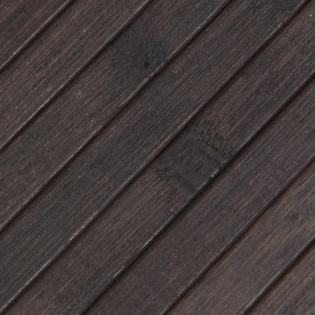 Tapete retangular 70x100 cm bambu castanho-escuro