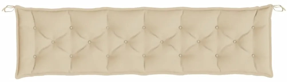 Almofadão p/ banco de jardim 200x50x7 cm tecido oxford bege