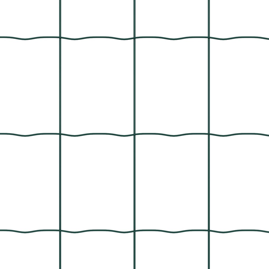 Cerca Euro com 13 Postes de Espeto 0,4x50 m Aço Galvanizado Verde