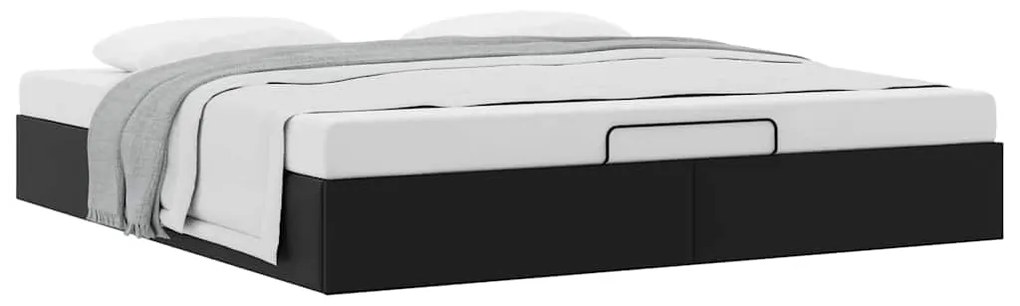 Estrutura de cama otomana sem colchão 180x200 cm preto