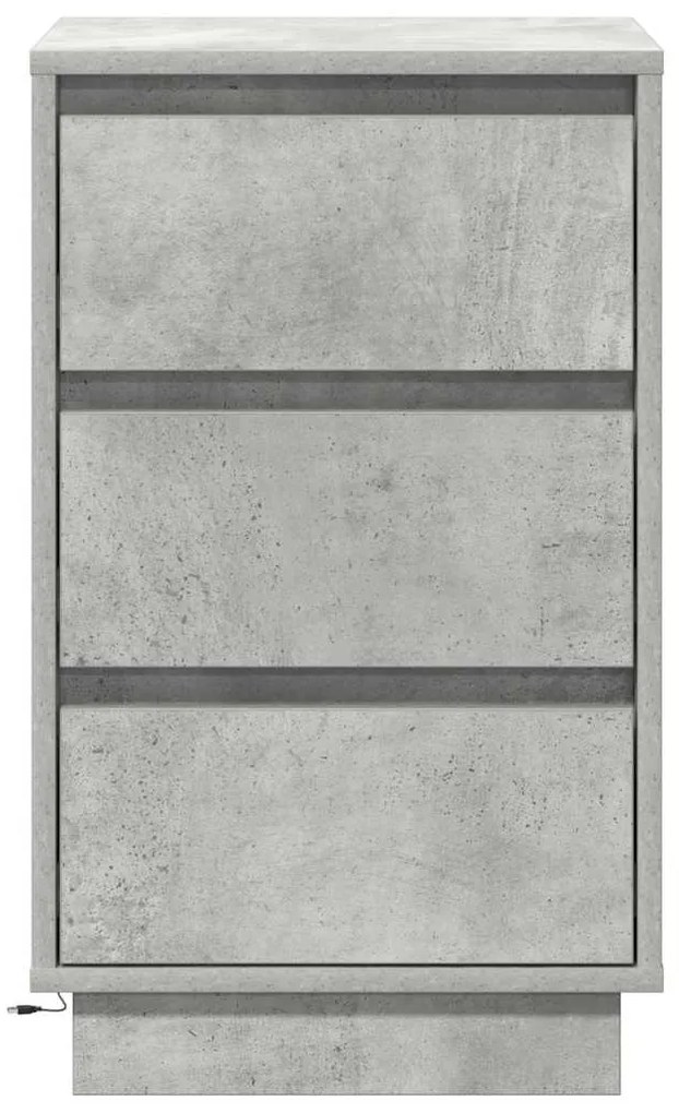 Armário de Canto com LED Cinza Concreto 39x34,5x65 cm Madeira Engenhei