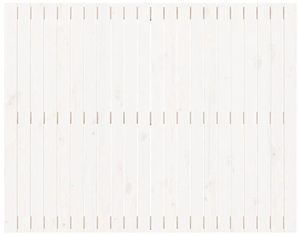 Cabeceira de parede 140x3x110 cm madeira de pinho maciça branco