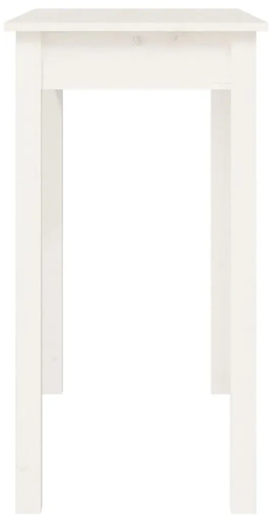 Mesa consola 80x40x75 cm madeira de pinho maciça branco