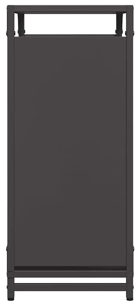 Suporte para lenha 60x28x65 cm aço laminado a frio preto
