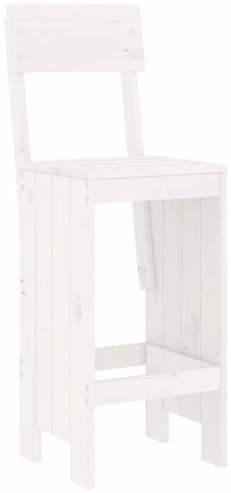 Cadeiras de bar 2 pcs 40x48,5x115,5 cm pinho maciço branco