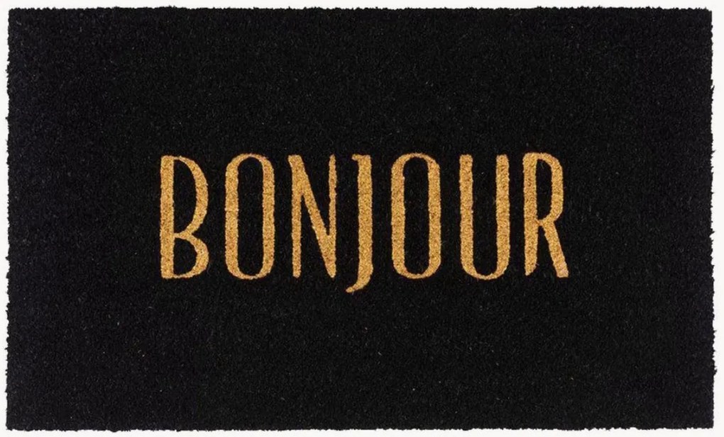 Tapete de entrada Bonjour