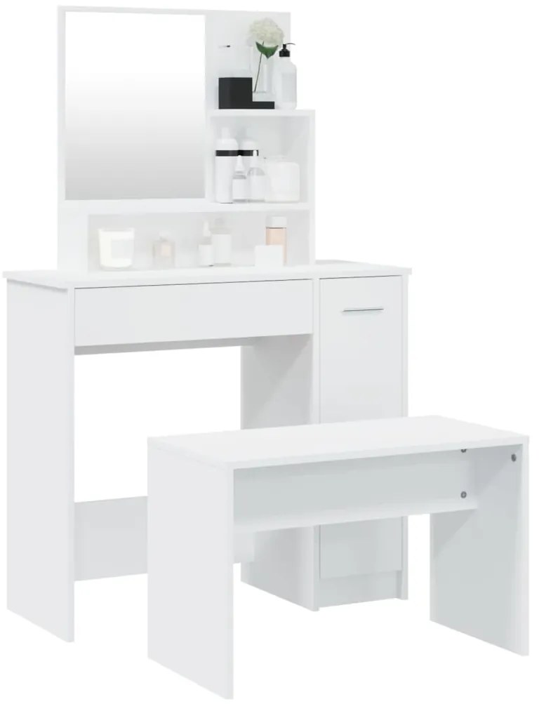 Conjunto toucador 86,5x35x136 cm branco
