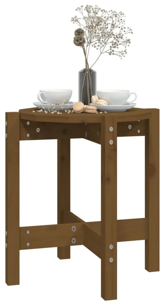 Mesa de centro Ø 42,5x45 cm madeira pinho maciça castanho-mel