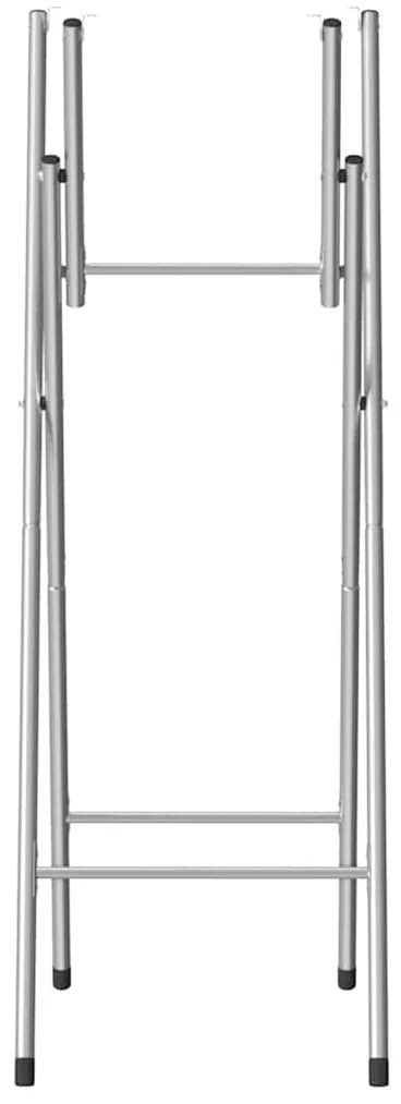 Pernas de mesa de bar dobráveis aço galvanizado prateado