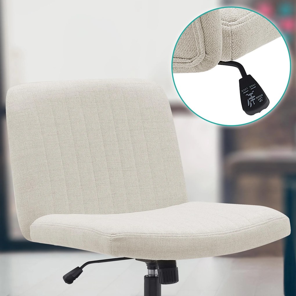 Cadeira de Escritório Kingman tecido creme