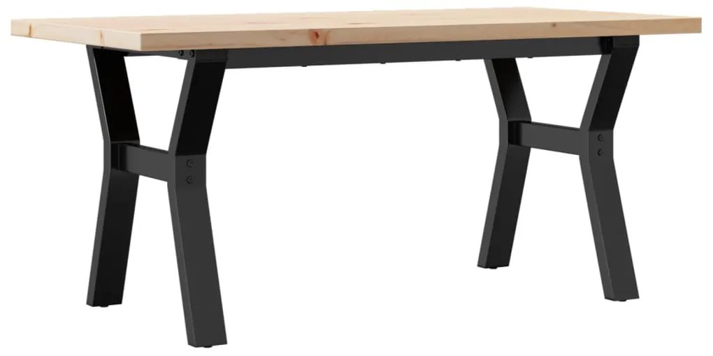 Mesa de centro estrutura em Y 100x50x45,5cm pinho/aço