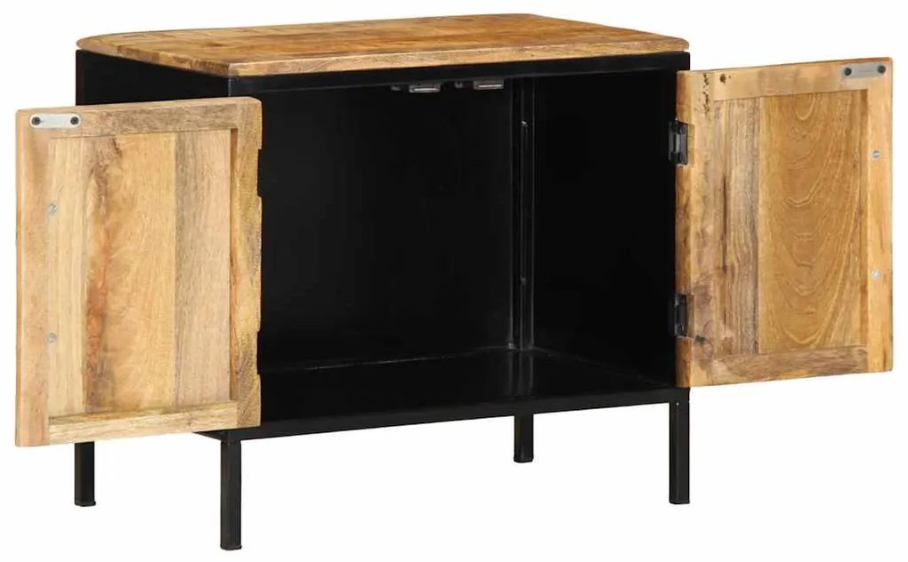 Mesa de Cabeceira 50x30x45 cm Madeira Maciça de Mangueira