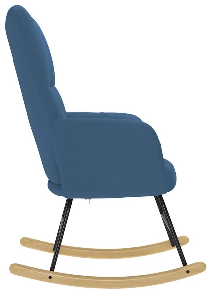 Cadeira de baloiço tecido azul