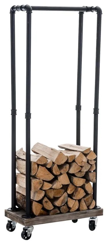 Suporte para lenha Forks 30 x 60 x 150 Preto